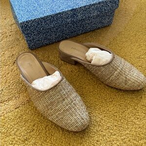 Paloma Wool Pia Tan Slip-On Mules Rattan 38 / 8